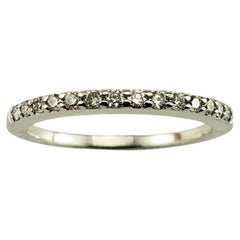 14 Karat White Gold Diamond Wedding Band Ring Size 5.5 #18762