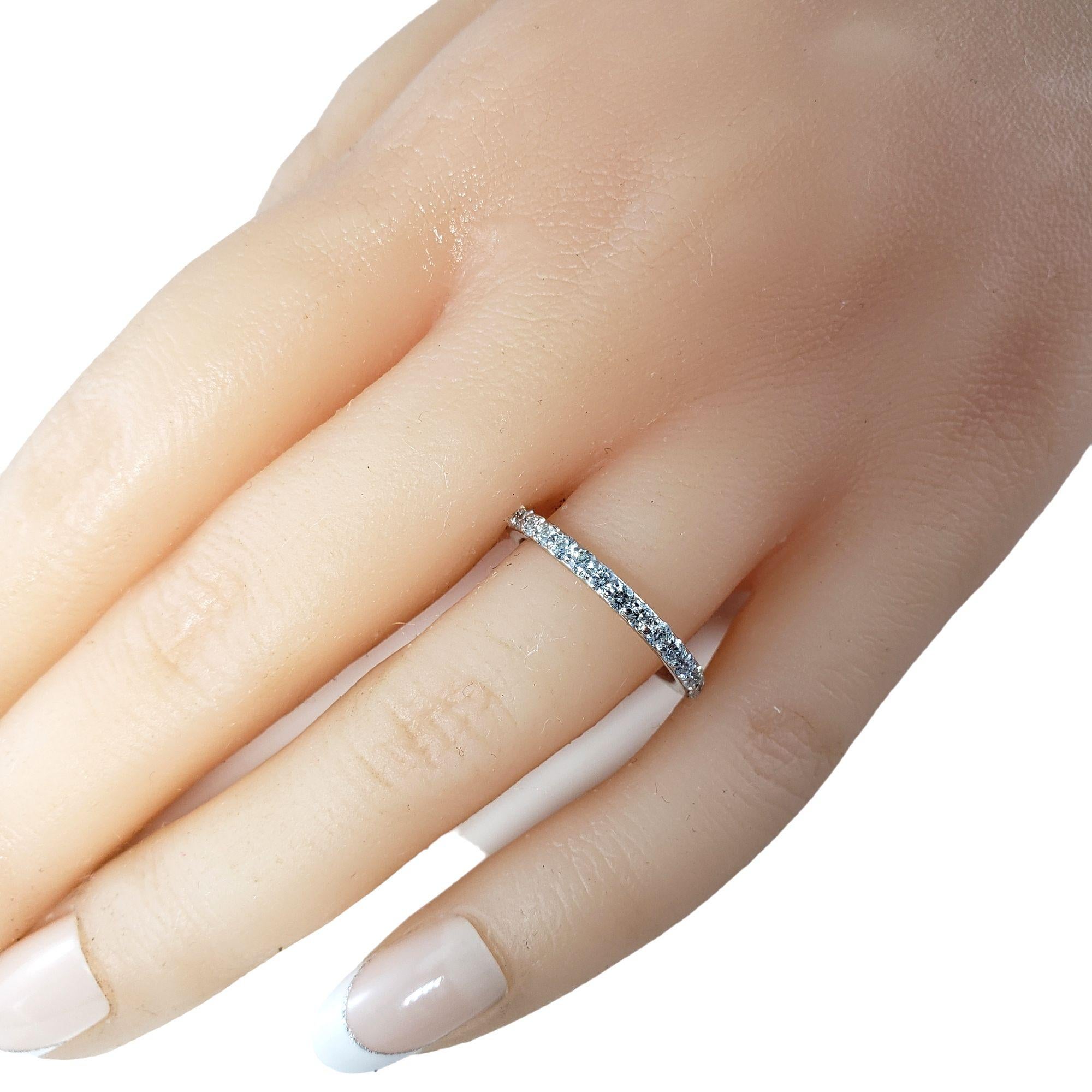 14 Karat White Gold Diamond Wedding Band Ring For Sale 1