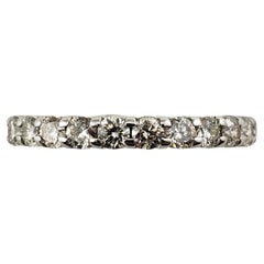 Used 14 Karat White Gold Diamond Wedding Band Ring