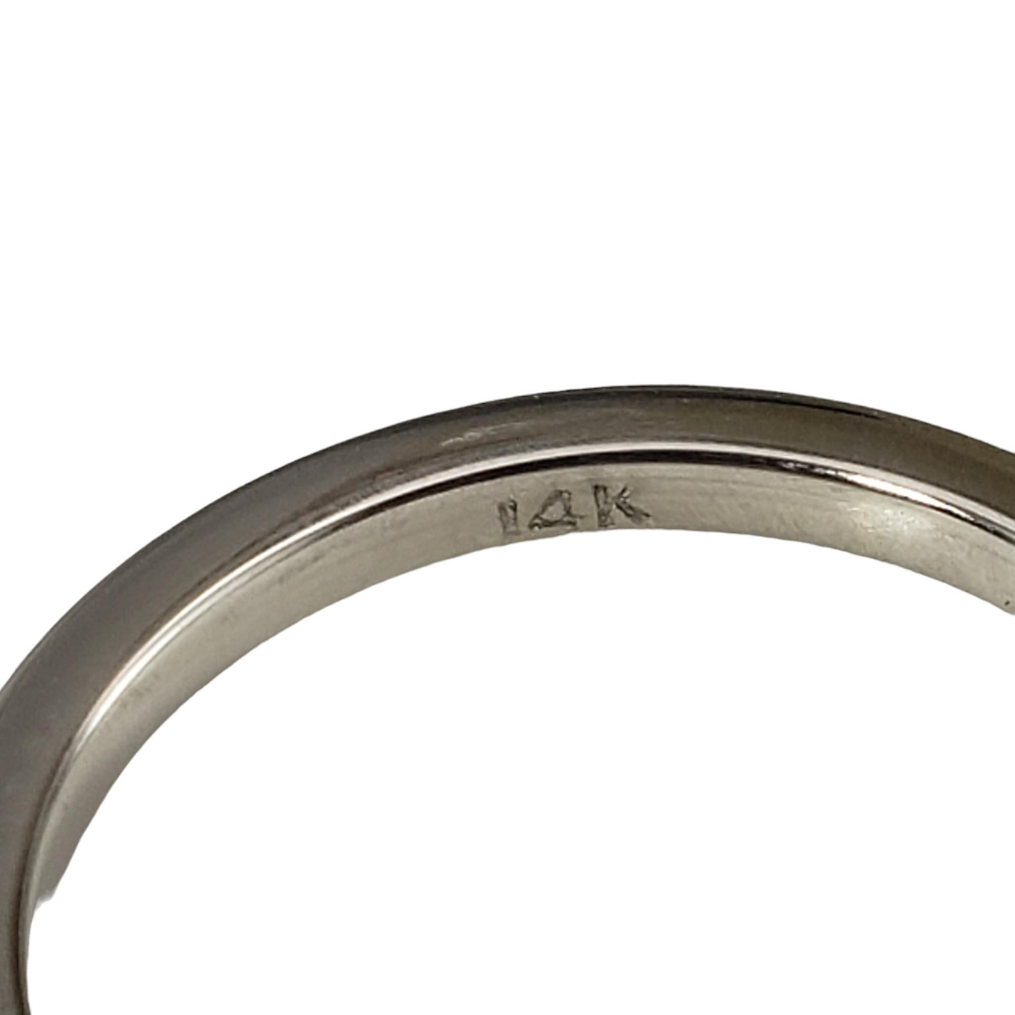14 Karat Weißgold Diamant-Hochzeitsring Größe 7 #18362 im Angebot 1