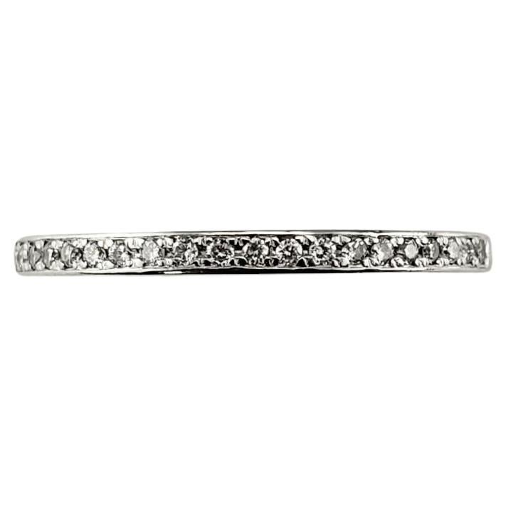 14 Karat White Gold Diamond Wedding Band Ring Size 7 #18362