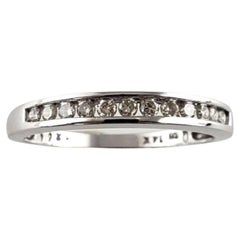 14 Karat White Gold Diamond Wedding Band Ring