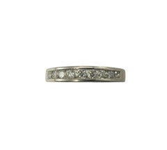 Vintage 14 Karat White Gold Diamond Wedding Band Ring