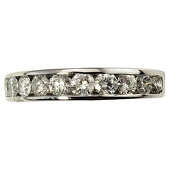 14 Karat White Gold Diamond Wedding Band Ring