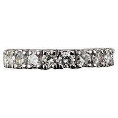 14 Karat White Gold Diamond Wedding Band Ring Size 8 #17644