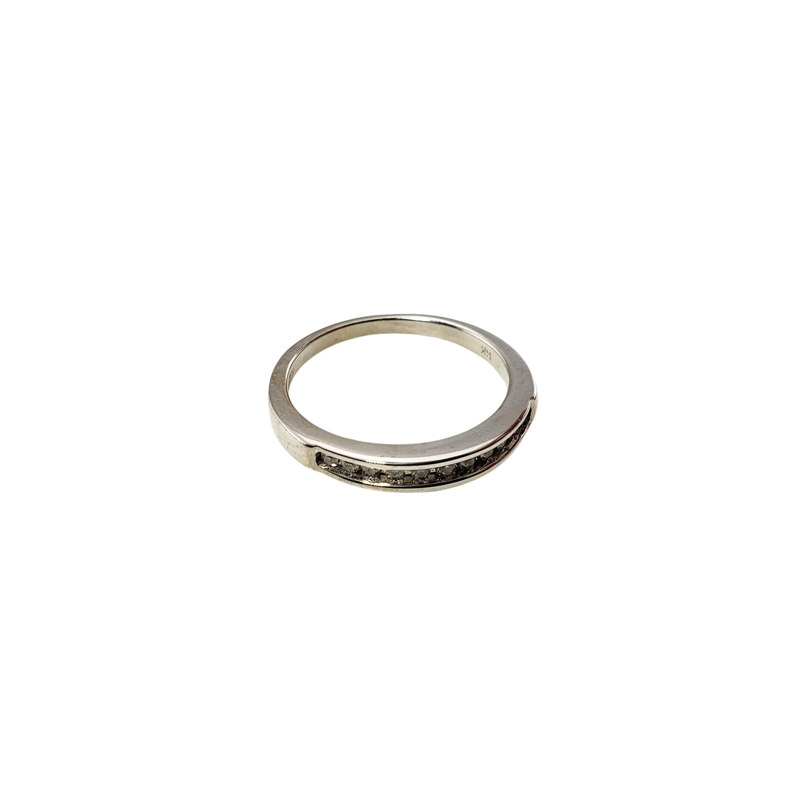 Women's 14 Karat White Gold Diamond Wedding Band Ring Size 8.5 For Sale
