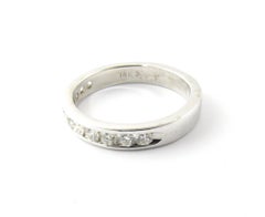 14 Karat White Gold Diamond Wedding Band