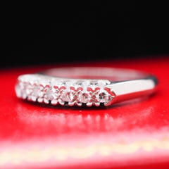 14 Karat White Gold Diamond Wedding Band VHK#553