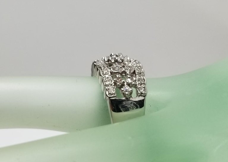 14 Karat White Gold Diamond Wedding Ring For Sale (Free Shipping) at ...