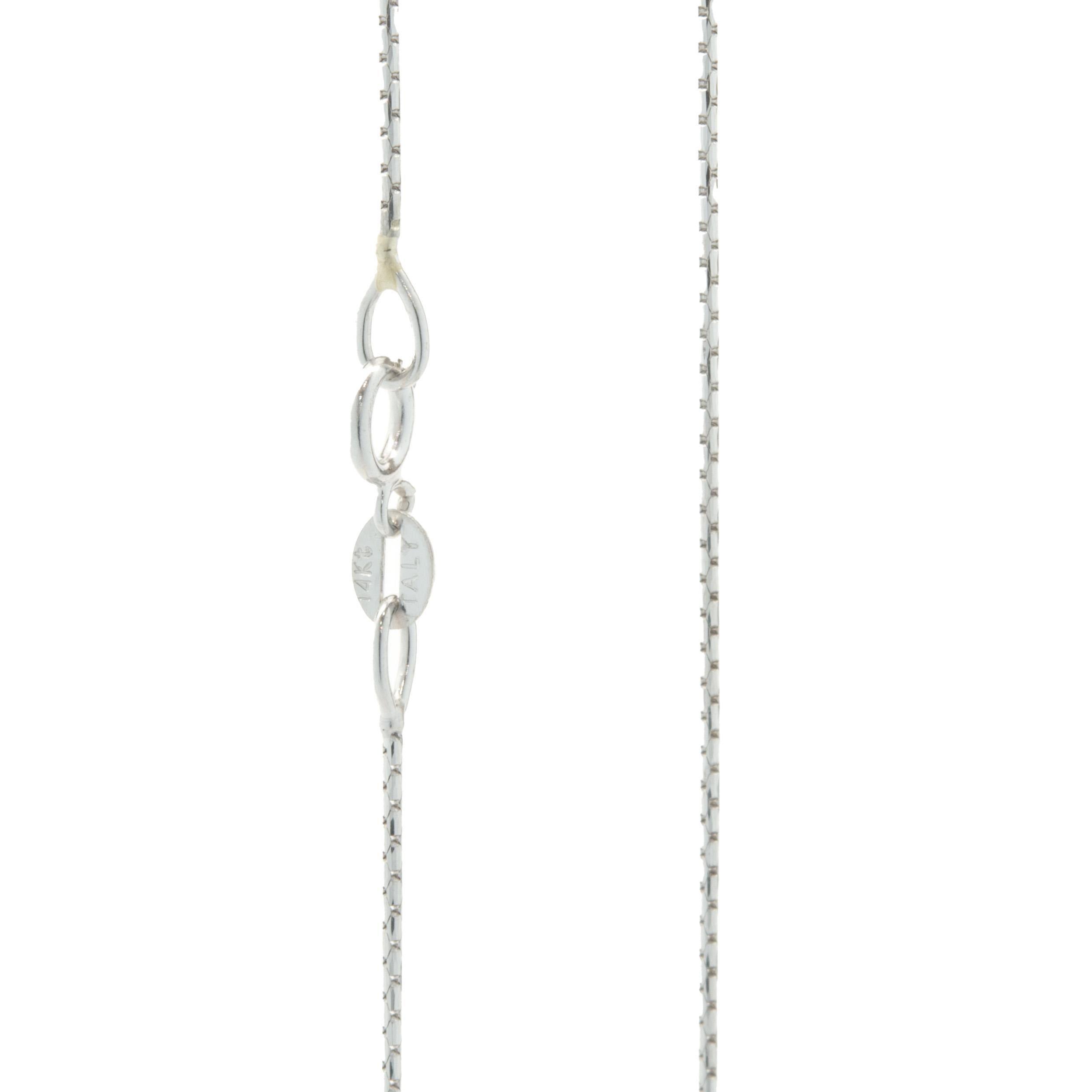 Mixed Cut 14 Karat White Gold Diamond, White Sapphire & Pearl Vintage Chandelier Necklace For Sale