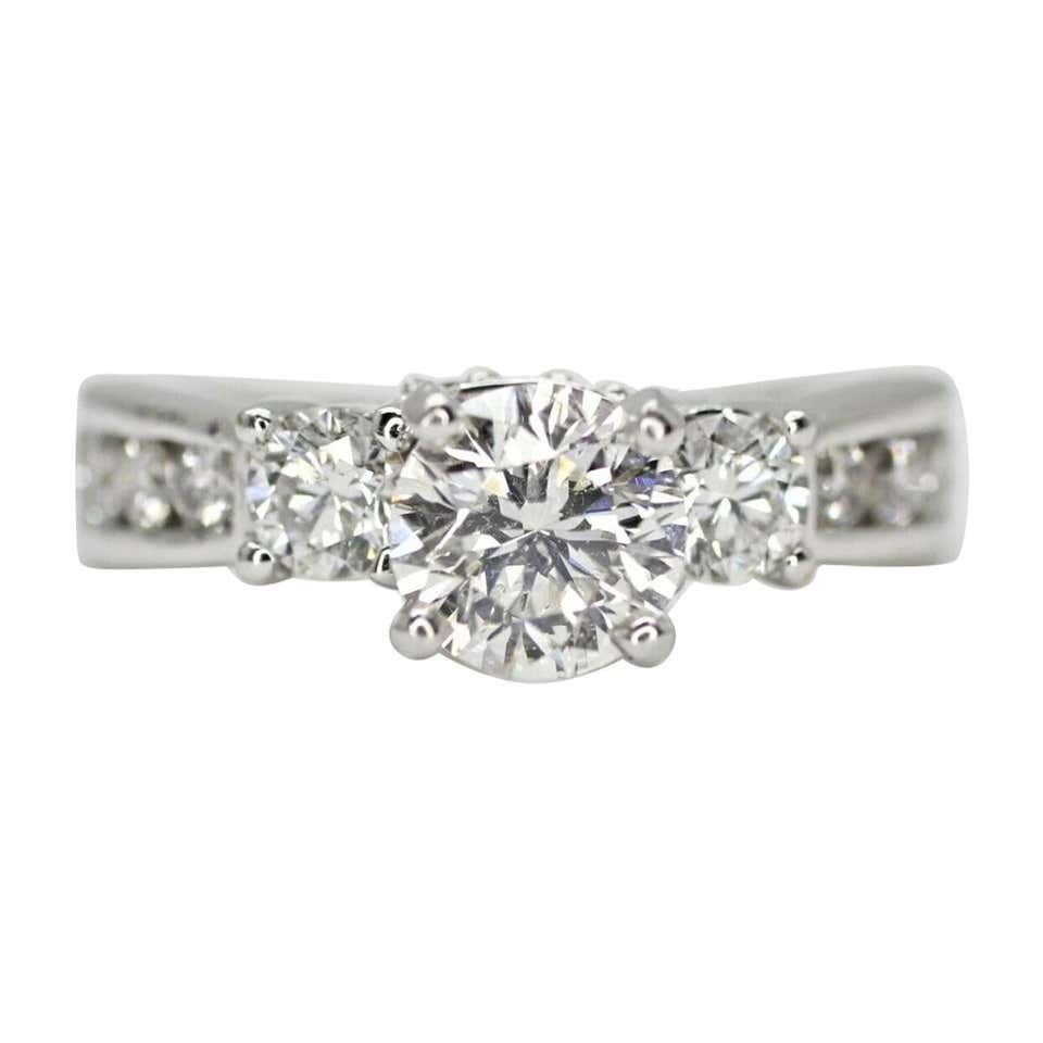 M. Hisae White Diamond Trinity Engagement Ring For Sale at 1stDibs ...
