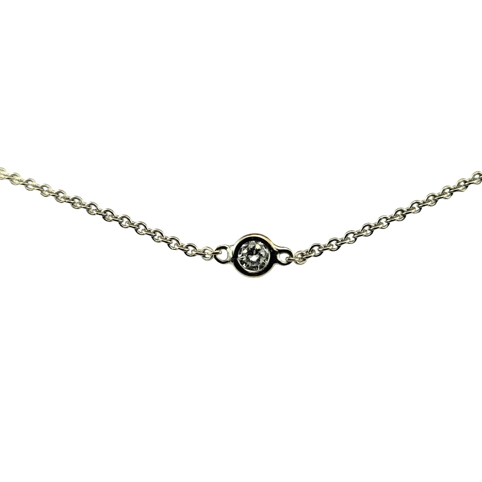 Contemporary 14 Karat White Gold Diamonds By The Yard Necklace #18744