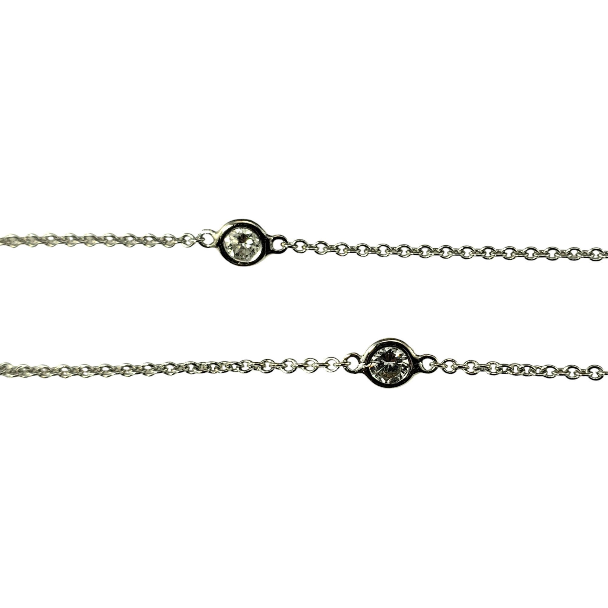 Brilliant Cut 14 Karat White Gold Diamonds By The Yard Necklace #18744