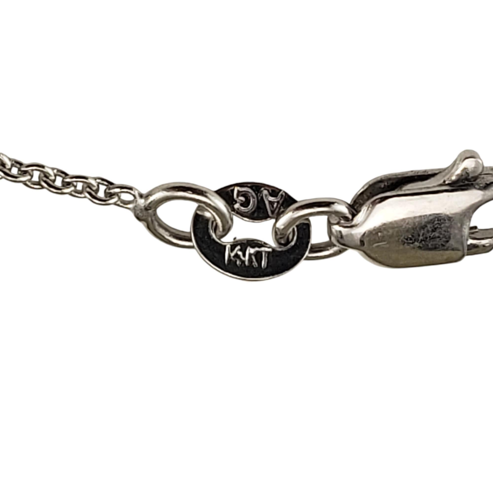 14 Karat White Gold Diamonds By The Yard Necklace #18744 In Good Condition In Washington Depot, CT