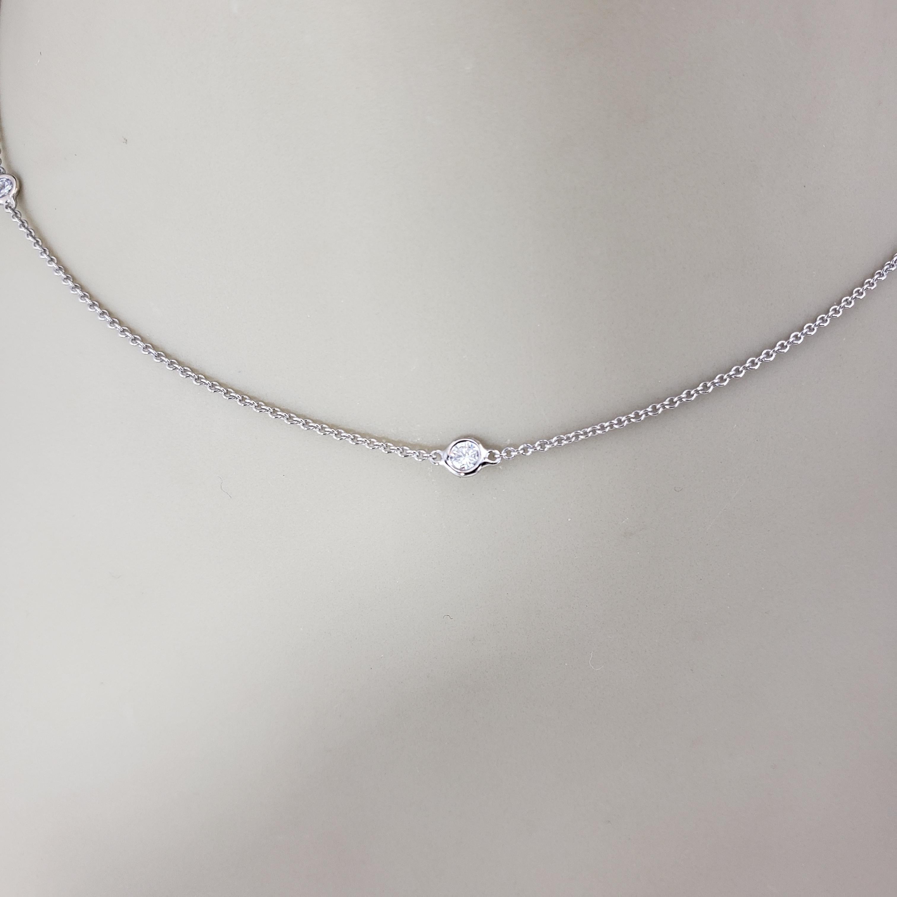 14 Karat White Gold Diamonds By The Yard Necklace #18744 1