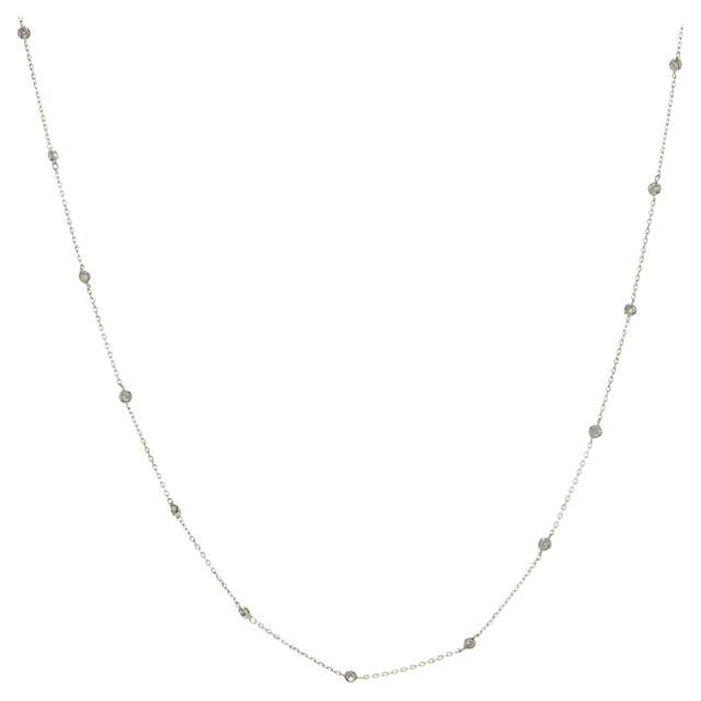 Diamonds by the Yard 14 Karat Rose Gold Necklace For Sale at 1stDibs ...