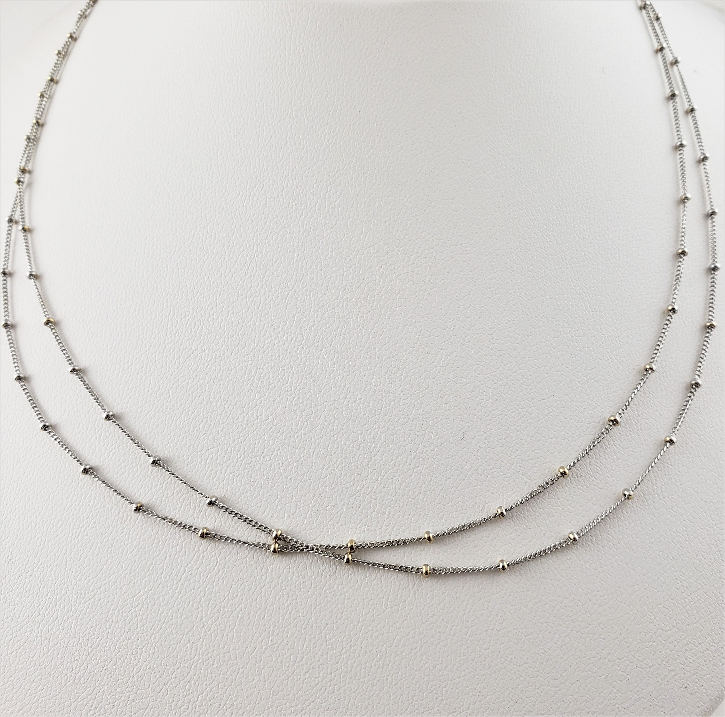 14k gold double strand necklace