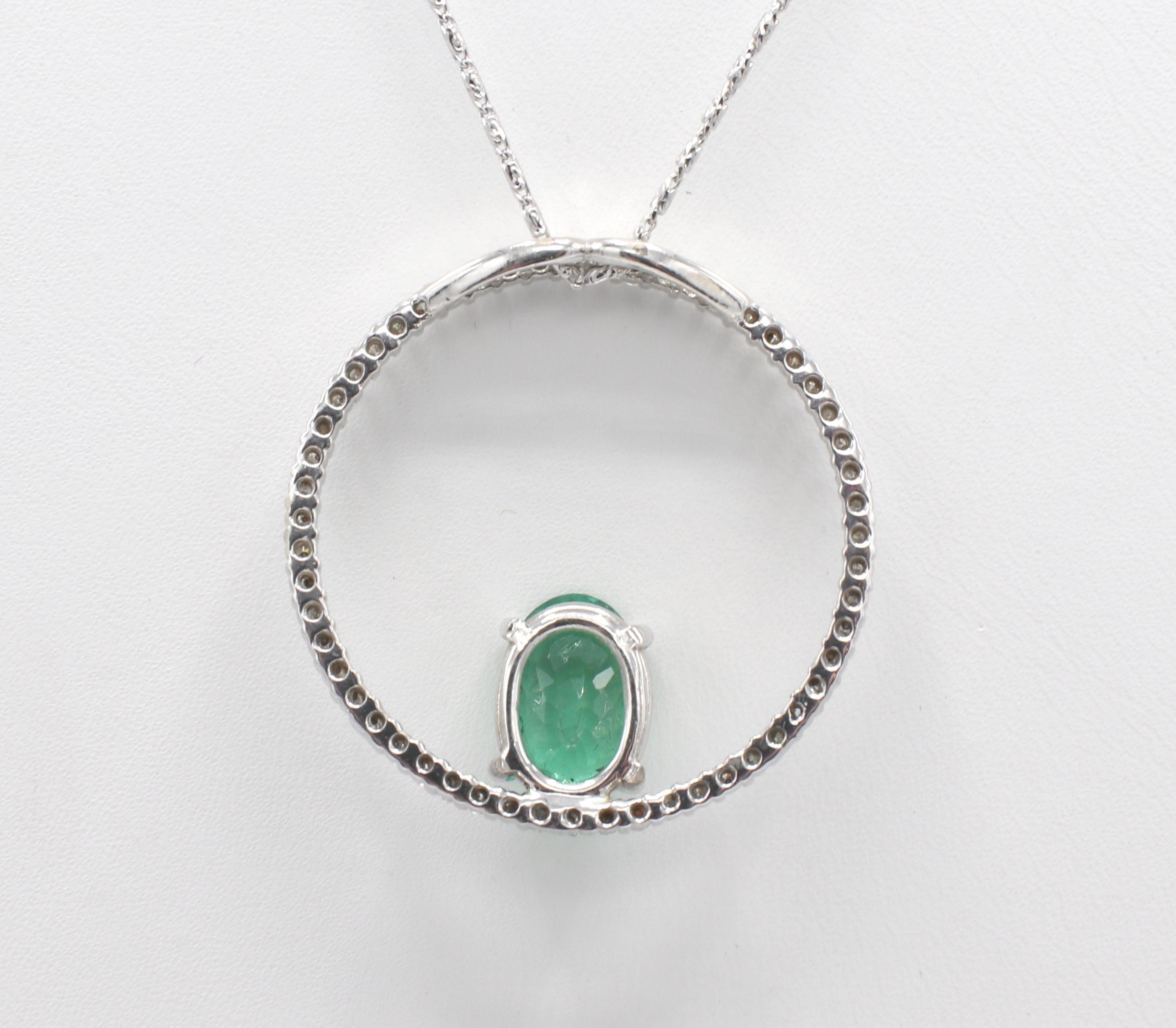 diamond circle pendant necklace