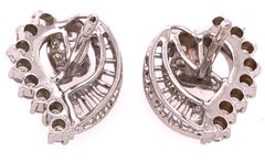 14 Karat White Gold Fashion Earrings with Diamonds 1.25 TDW