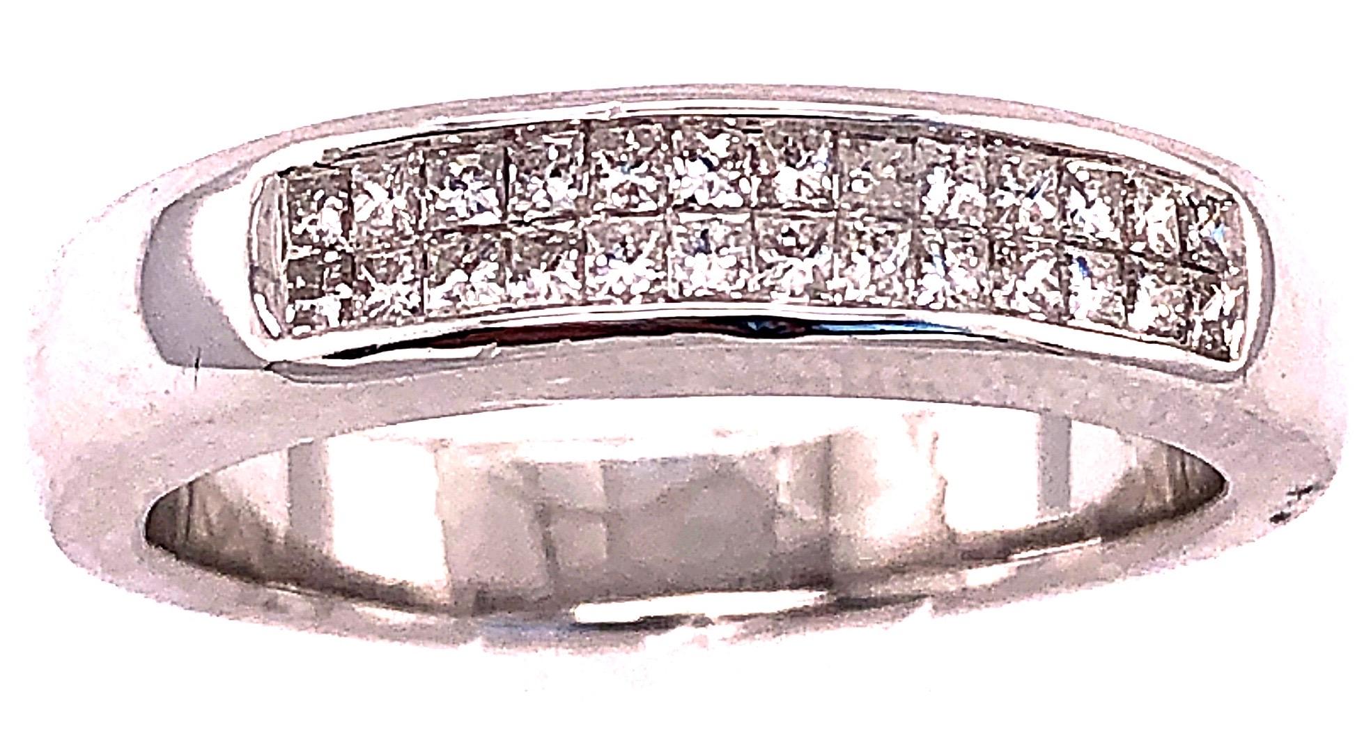 Modern 14 Karat White Gold Fashion Ring with Diamonds For Sale
