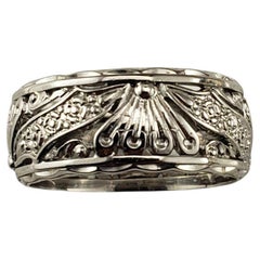 Anello a fascia in filigrana in oro bianco 14 carati misura 6,5-6,75 #22823