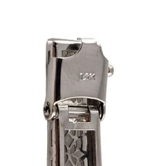 14 Karat White Gold Filigree Diamond Bracelet