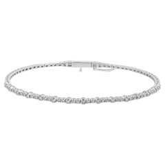 14 Karat White Gold Flex Diamond Bangle Bracelet 14 Karat White Gold Flex Diamond Bangle Bracelet