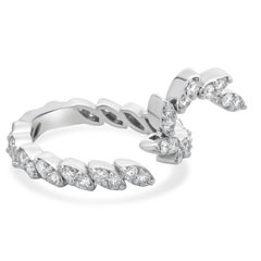 14 Karat White Gold Flexible Diamond Serpenti Ring