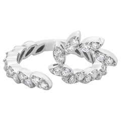 Anillo Serpenti de Diamantes Flexibles de Oro Blanco de 14 Kilates