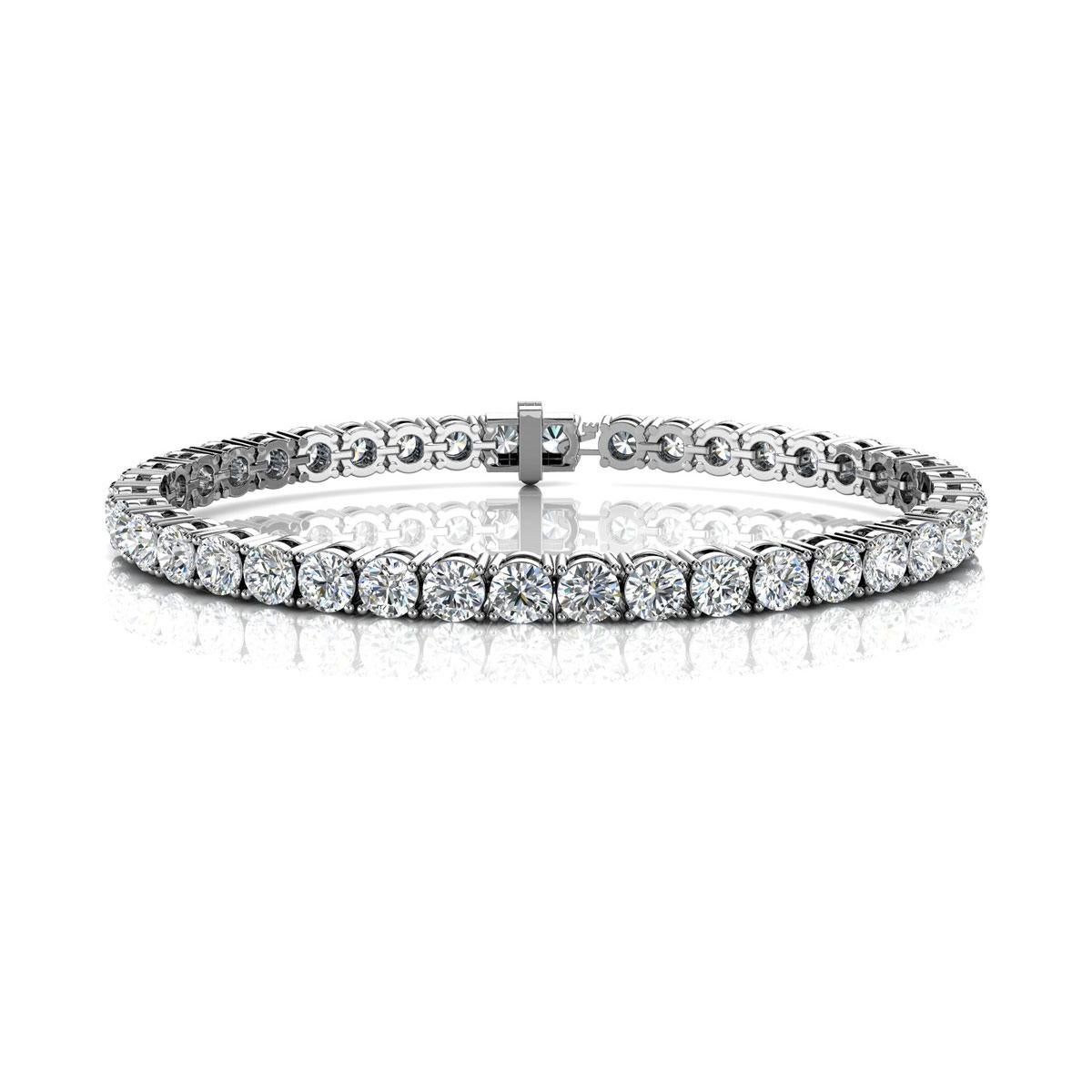 A timeless four prongs diamonds tennis bracelet. Experience the Difference!

Product details: 

Center Gemstone Type: NATURAL DIAMOND
Center Gemstone Color: WHITE
Center Gemstone Shape: ROUND
Center Diamond Carat Weight: 10
Metal: 14K White