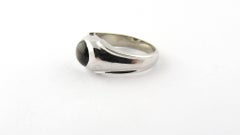 14 Karat White Gold Genuine Black Star Sapphire