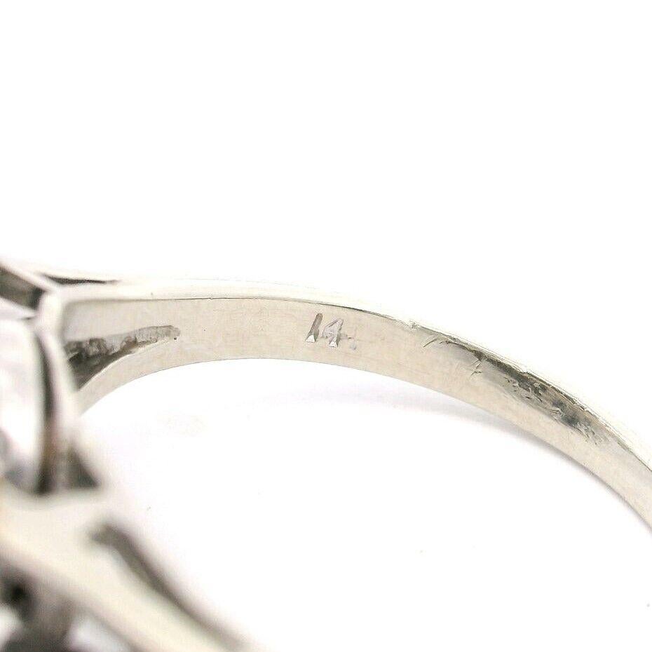 14 Karat White Gold Gray Pearl and Diamond Fancy Ring 1