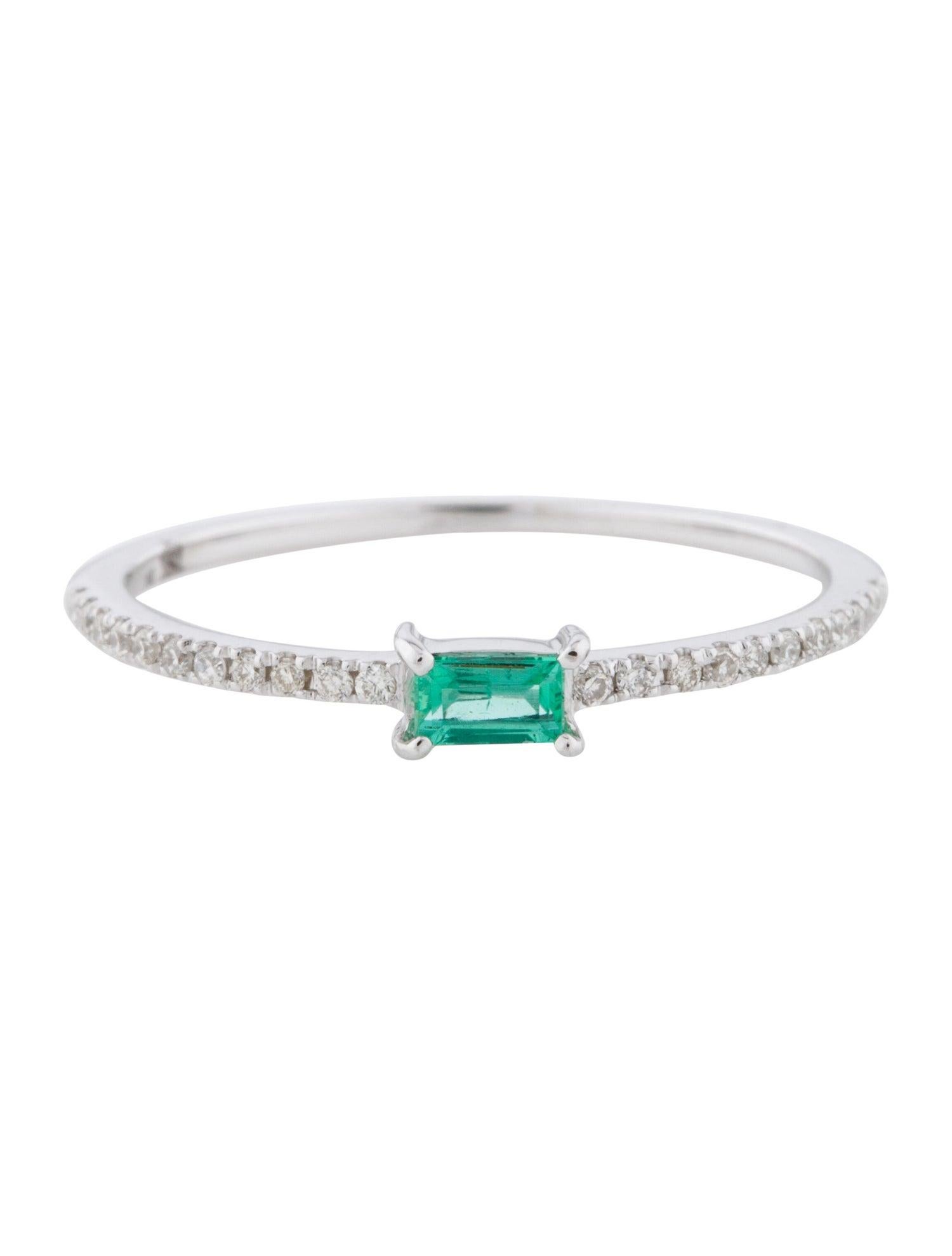 emerald stacker ring