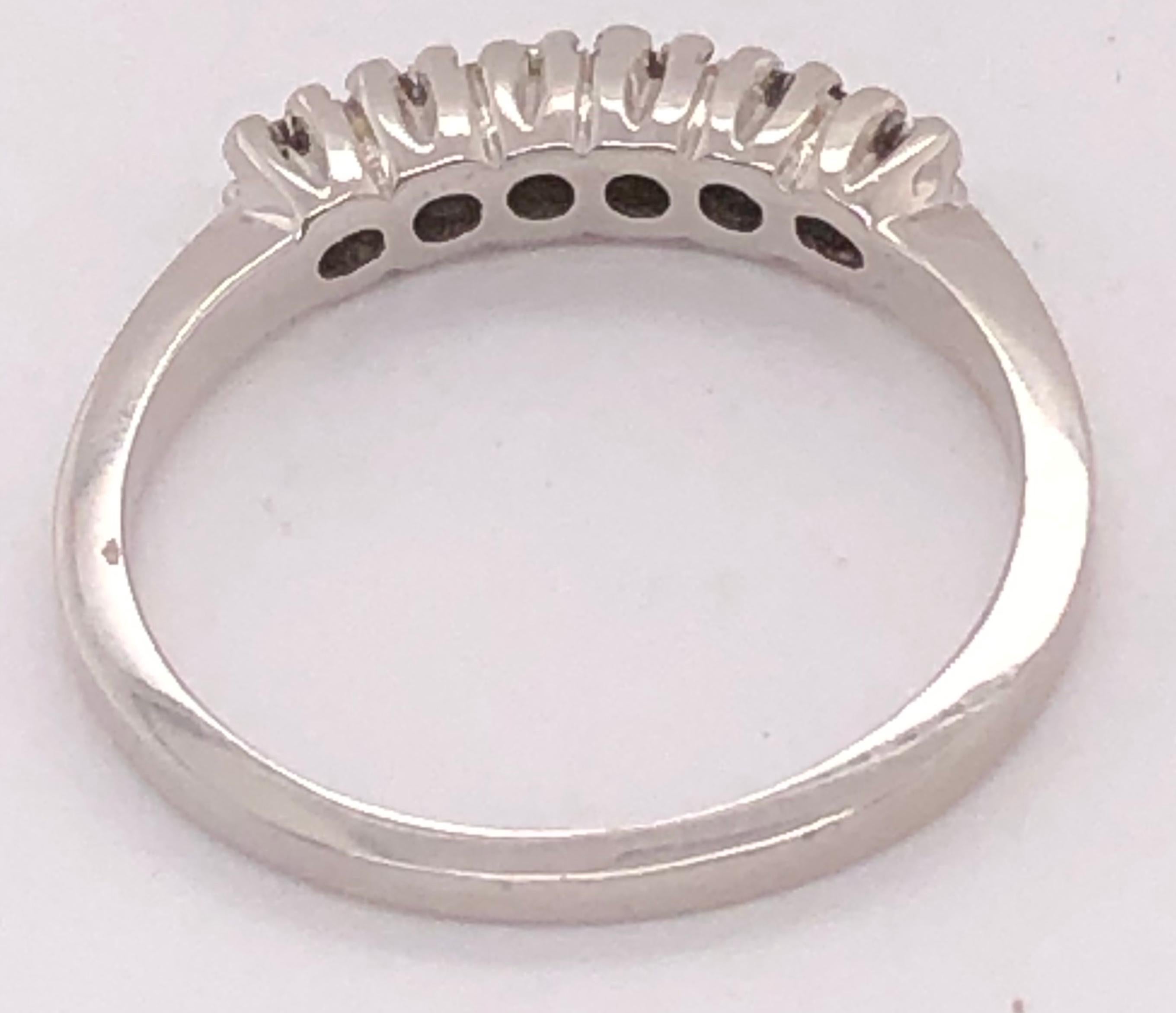 14 Karat White Gold Half Anniversary Ring / Bridal Ring / Wedding Band For Sale 4