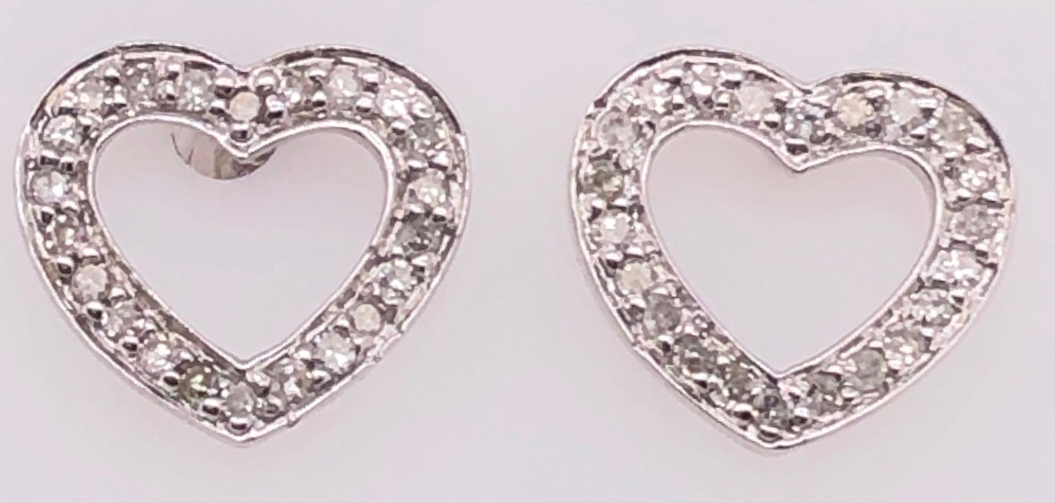white gold button earrings
