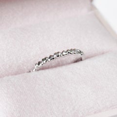 14 Karat White Gold Heart Ring