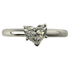 14 Karat White Gold Heart Shaped Diamond Engagement Ring