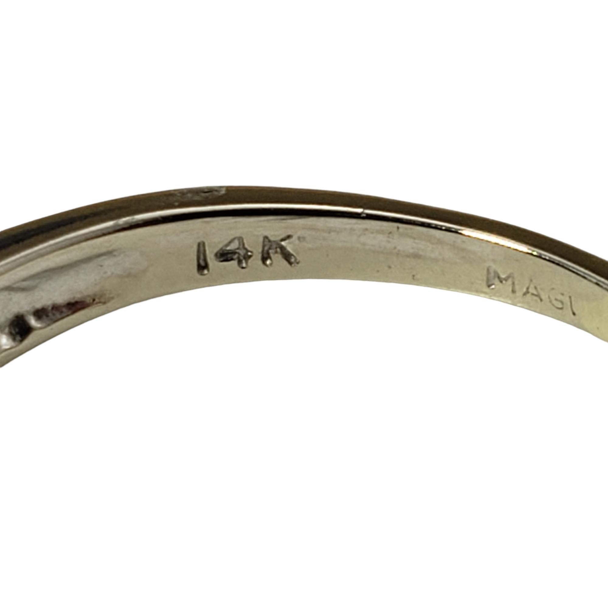 Anello di fidanzamento con diamante a forma di cuore in oro bianco 14 carati misura 7,5 #17097 in vendita 1