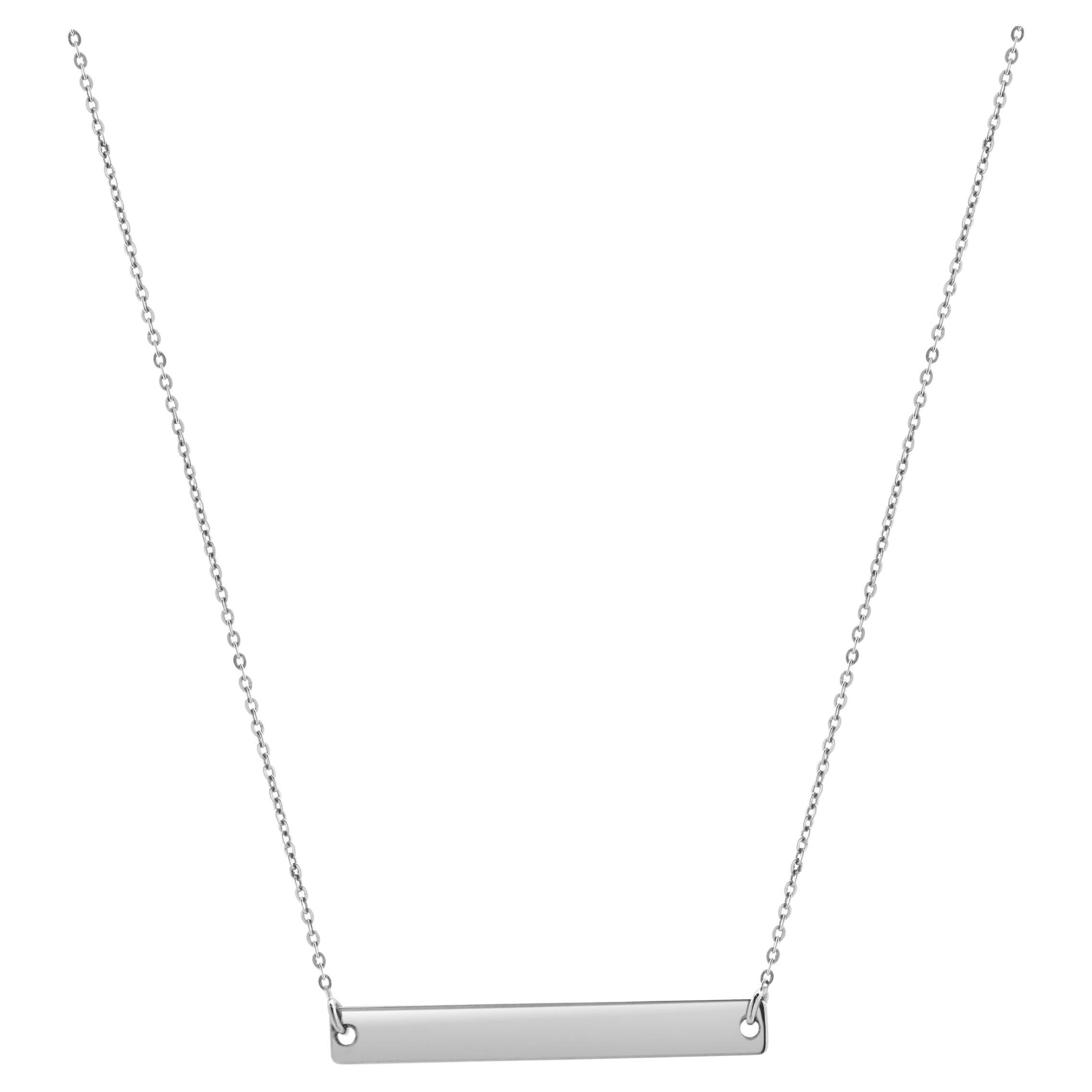 Collana a barre orizzontali in oro bianco 14 carati