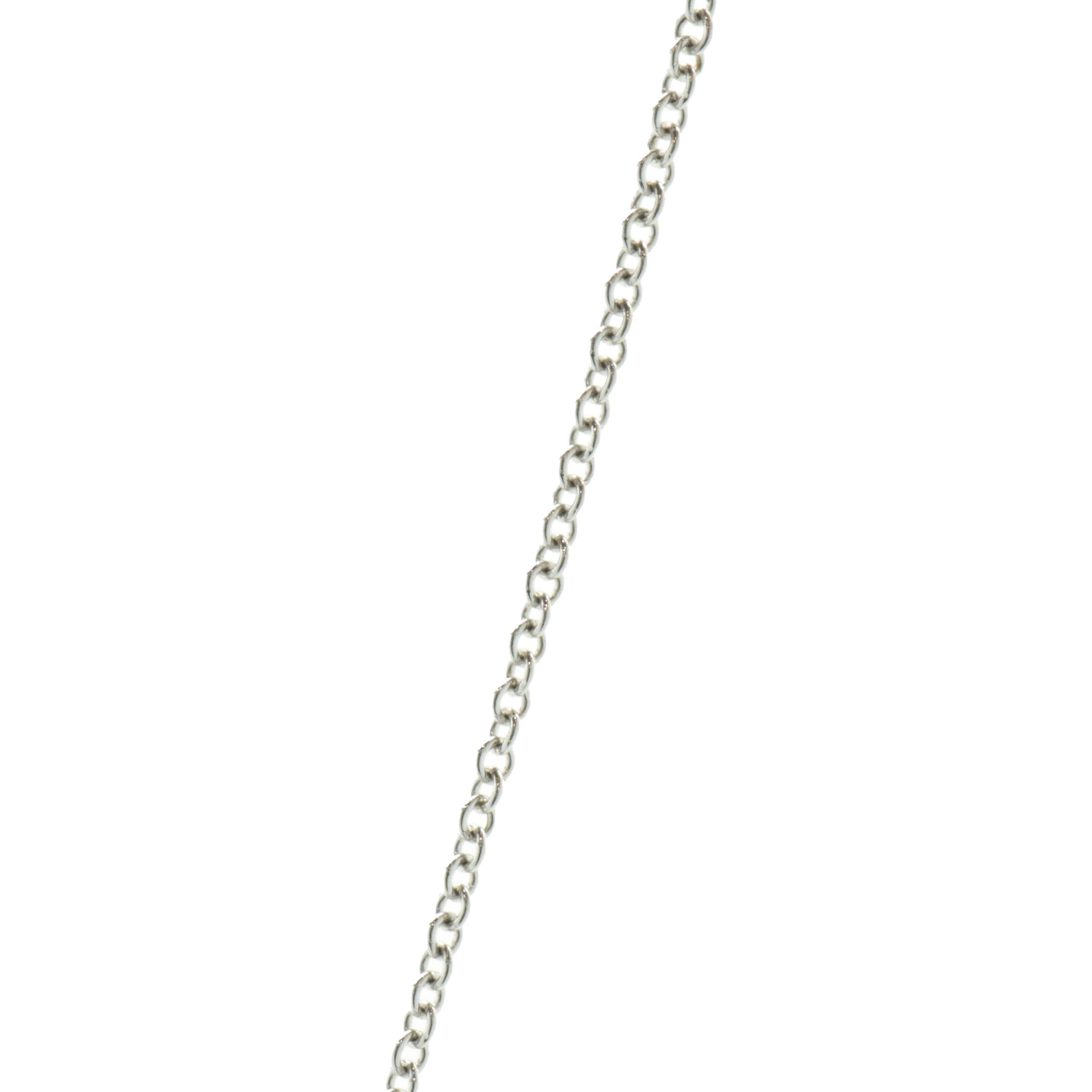Collana con croce di diamanti incastonata in oro bianco 18 carati In condizioni ottime in vendita a Scottsdale, AZ