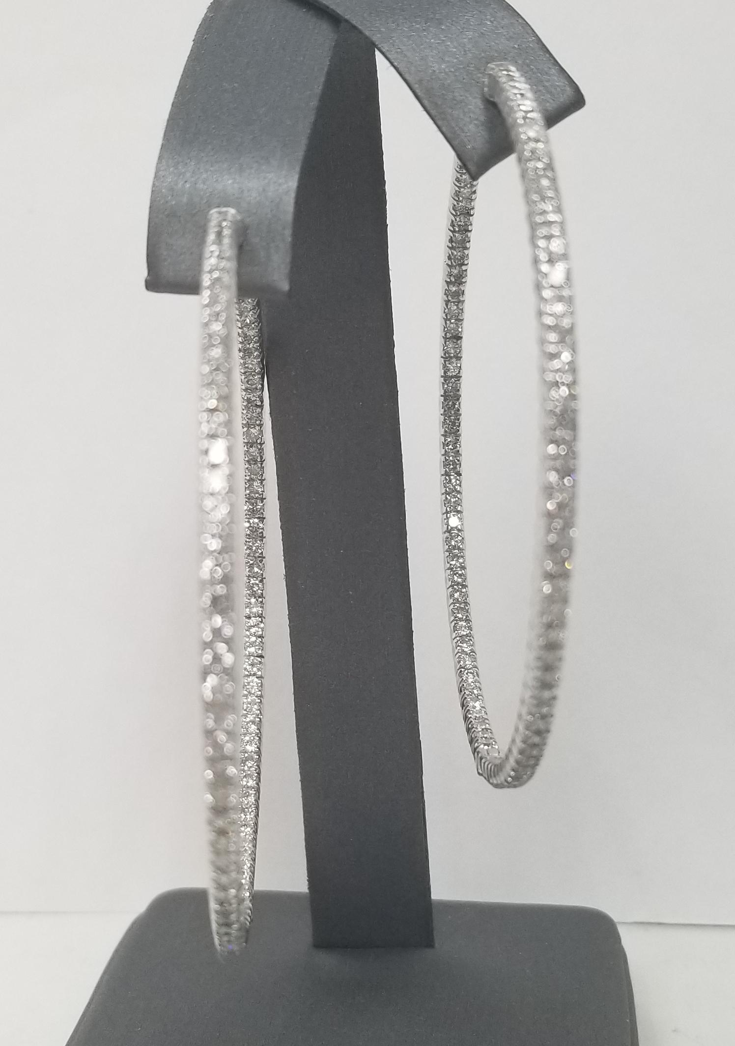 big diamond hoop earrings