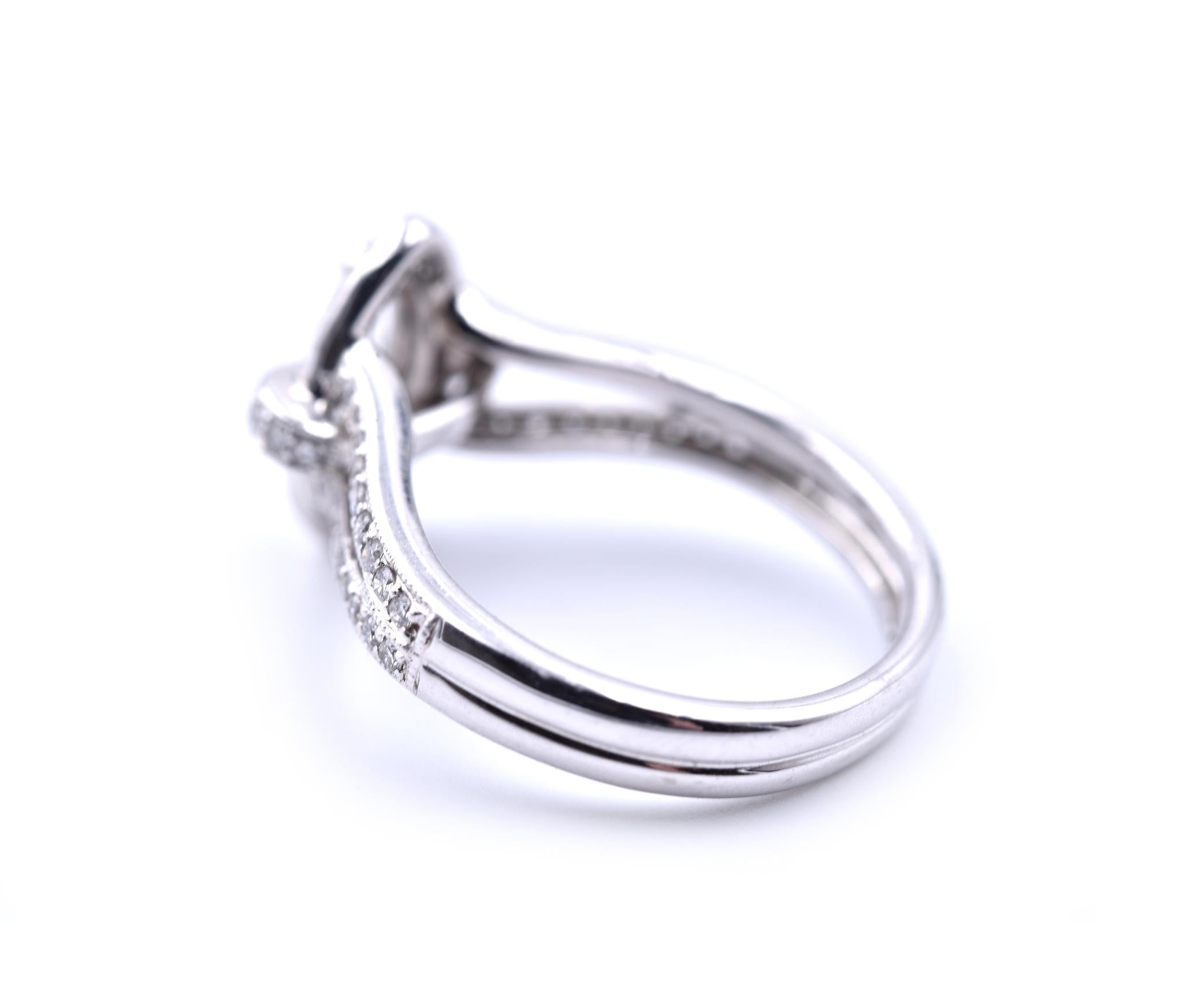 14 Karat White Gold Marquise Diamond Engagement Ring In Excellent Condition In Scottsdale, AZ