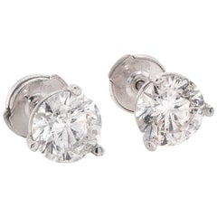 Boucles d'oreilles en or blanc 14 carats serties de diamants en forme de Martini