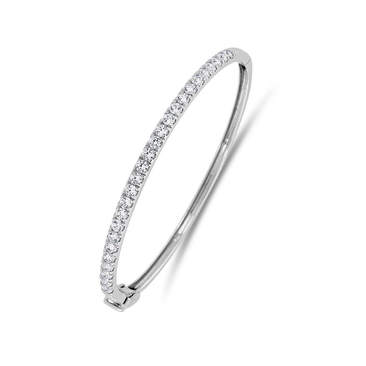 2 carat diamond bangle