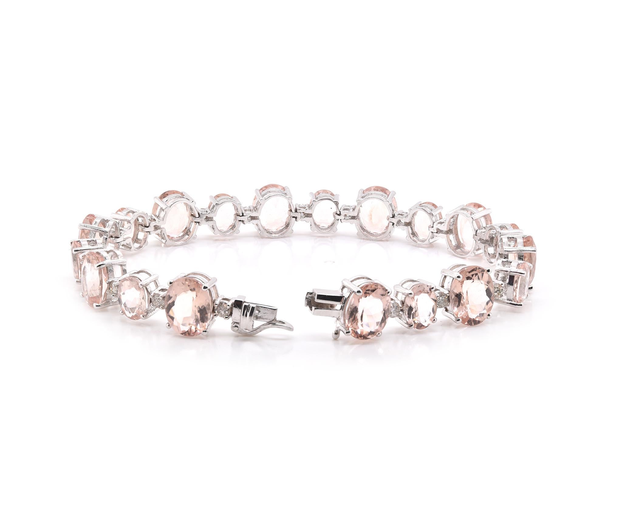 morganite tennis bracelet