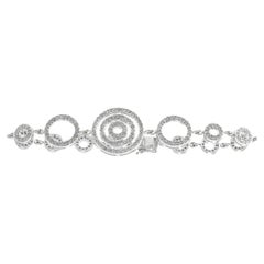 Bracelet à maillons multi-cercles en or blanc 14 carats