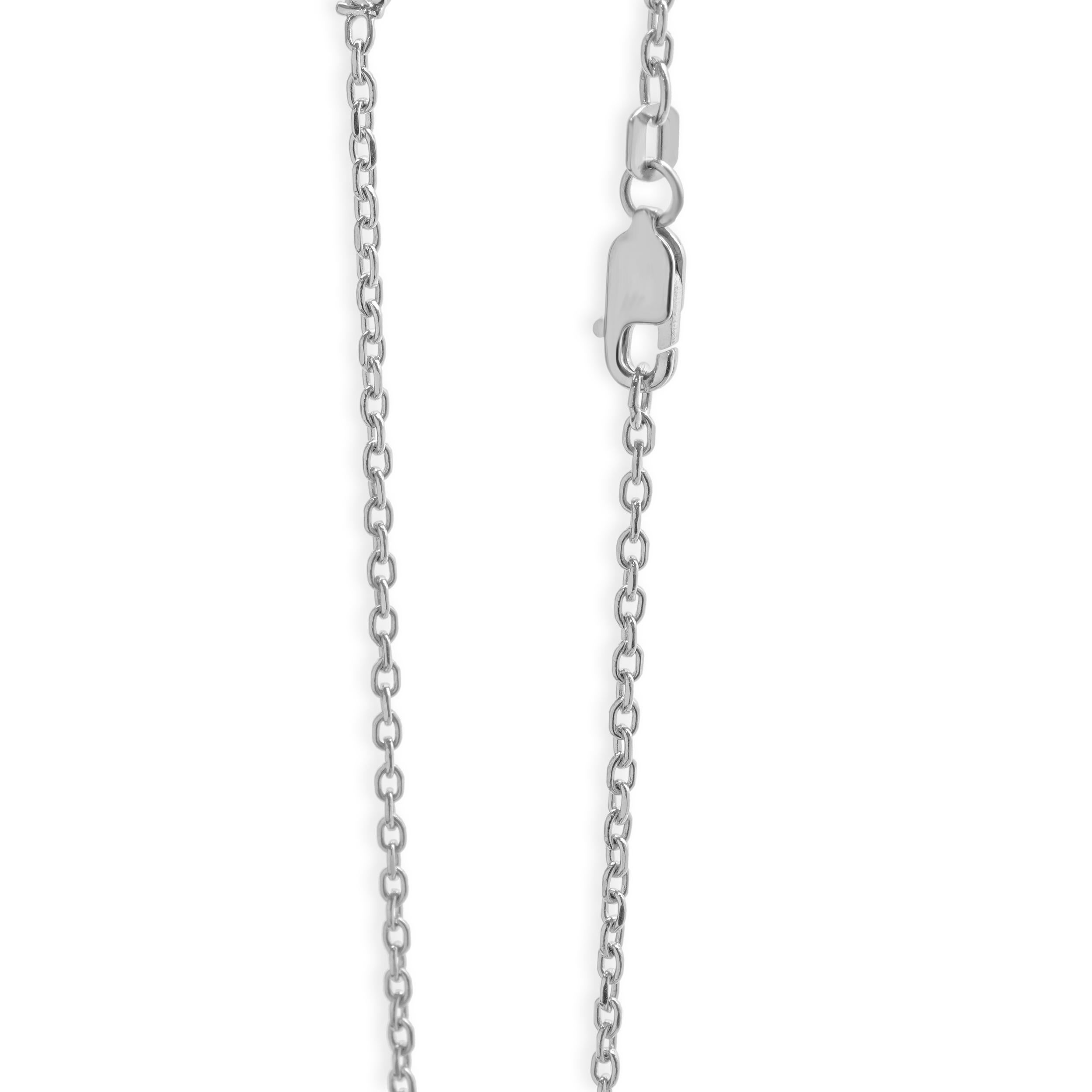 Collana Smile con diamanti a forma multipla in oro bianco 14 carati In condizioni ottime in vendita a Scottsdale, AZ