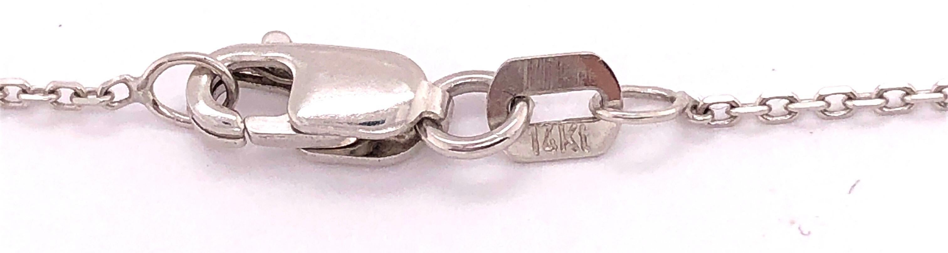 14 Karat White Gold Necklace Diamond Pendant Chair 4.21 Grams Total For Sale 4