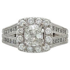 cushion cut 1 carat engagement rings 14 Karat White Gold Neil Lane 1 Carat Cushion Cut Diamond Ring 2 Carat