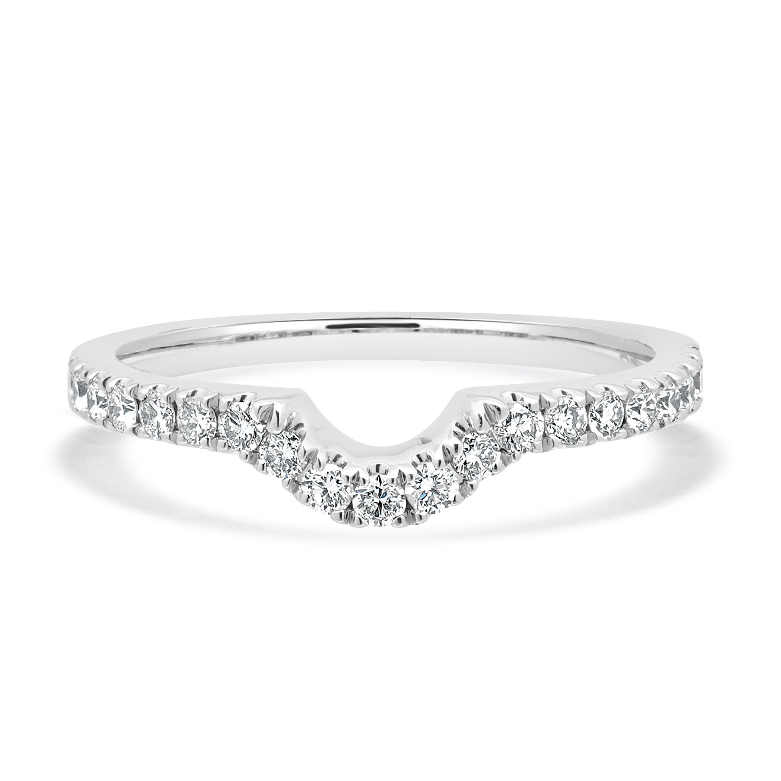 Bracelet d
anniversaire en or blanc 14 carats Neil Lane Diamond Contour